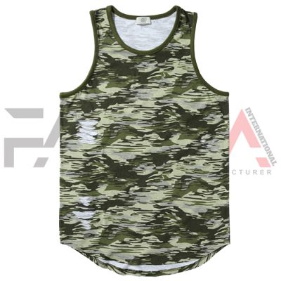 Green Camo Men Tank Top